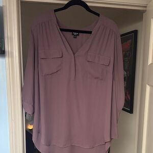 Torrid Harper Mauve Blouse with Pockets